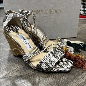Jimmy Choo Deva 85 Tassell Wedge